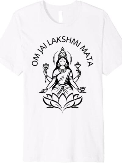 Laxmi Mata, Diwali Indian Goddess Om Jai Lakshmi Mata Pooja T-Shirt (USA)