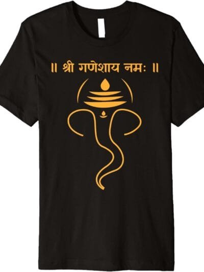 Ganapati, Ganesh, Shree Ganeshaya Namaha Sanskrit Puja T-Shirt (USA)