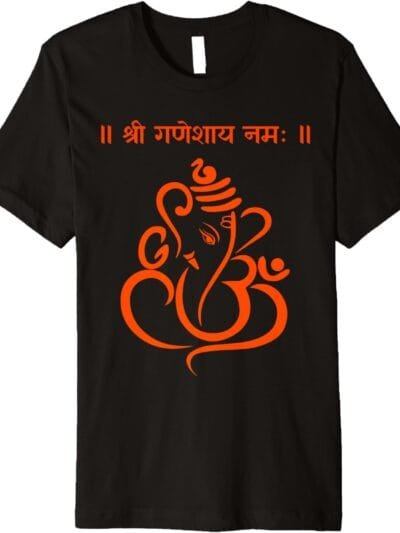 Ganapati, Ganesh, Shree Ganeshaya Namaha Sanskrit Puja T-Shirt (USA)