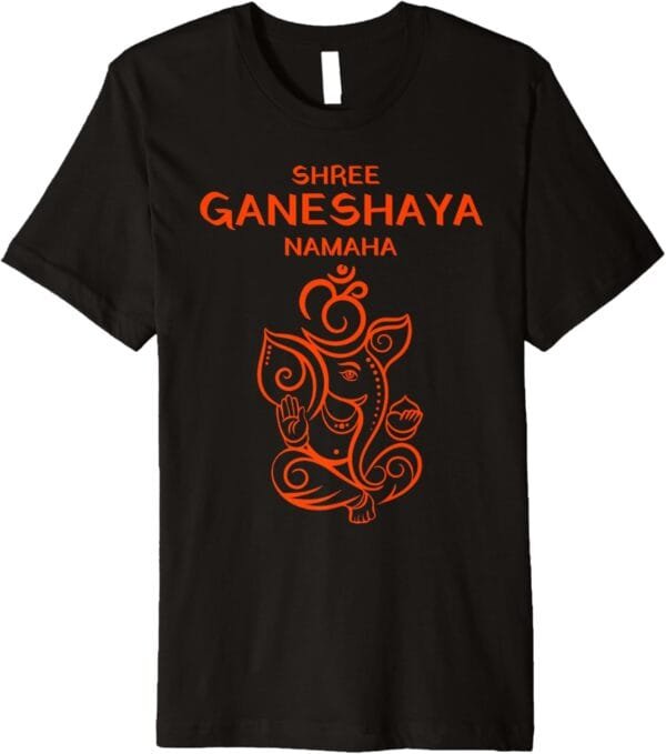Ganapati, Ganesh, Shree Ganeshaya Namaha Om Ganeshotsav Puja T-Shirt (USA)