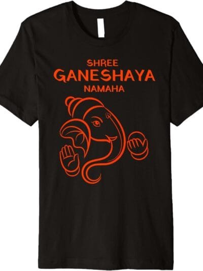Ganapati, Ganesh, Shree Ganeshaya Namaha Ganeshotsav Puja T-Shirt (USA)