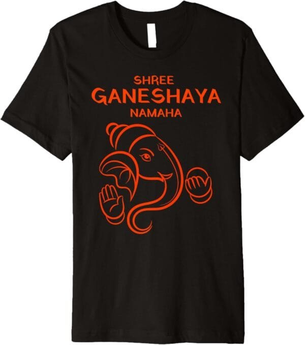 Ganapati, Ganesh, Shree Ganeshaya Namaha Ganeshotsav Puja T-Shirt (USA)