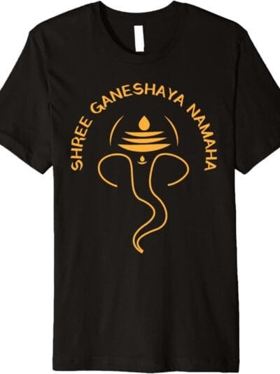 Ganapati, Ganesh, Shree Ganeshaya Namaha Ganeshotsav Puja T-Shirt (USA)