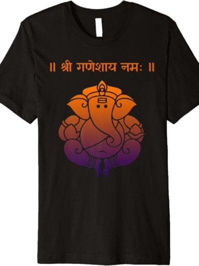 Ganapati, Ganesh, Shree Ganeshaya Namaha Sanskrit Puja T-Shirt (USA)
