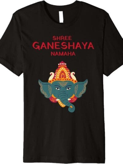 Ganapati, Ganesh, Shree Ganeshaya Namaha Ganeshotsav Puja T-Shirt (USA)