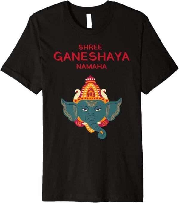 Ganapati, Ganesh, Shree Ganeshaya Namaha Ganeshotsav Puja T-Shirt (USA)