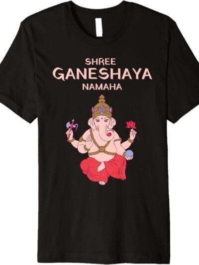 Ganapati, Ganesh, Shree Ganeshaya Namaha Ganeshotsav Puja T-Shirt (USA)