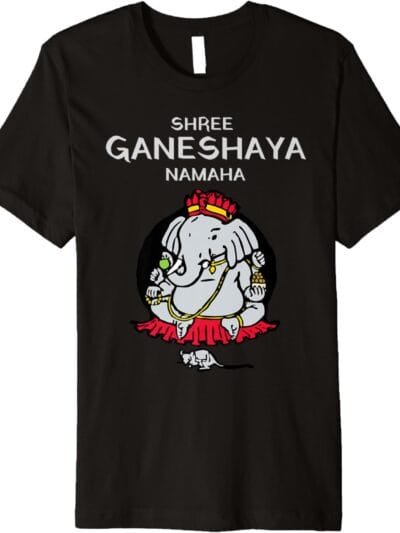 Ganapati, Ganesh, Shree Ganeshaya Namaha Ganeshotsav Puja T-Shirt (USA)