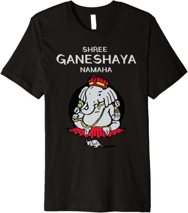 Ganapati, Ganesh, Shree Ganeshaya Namaha Ganeshotsav Puja T-Shirt (USA)