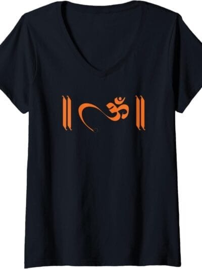 Hinduism Om, Sacred Pooja Hindu Temple V-Neck T-Shirt (Italy)