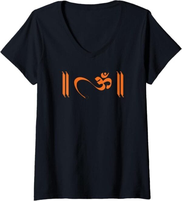 Hinduism Om, Sacred Pooja Hindu Temple V-Neck T-Shirt (Germany)