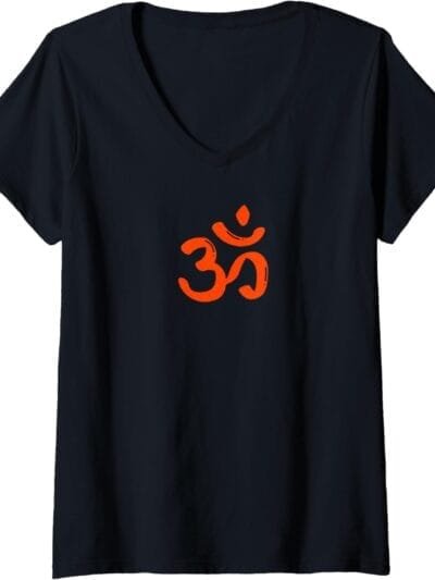 Hinduism Om, Sacred Pooja Hindu Temple V-Neck T-Shirt (Spain)