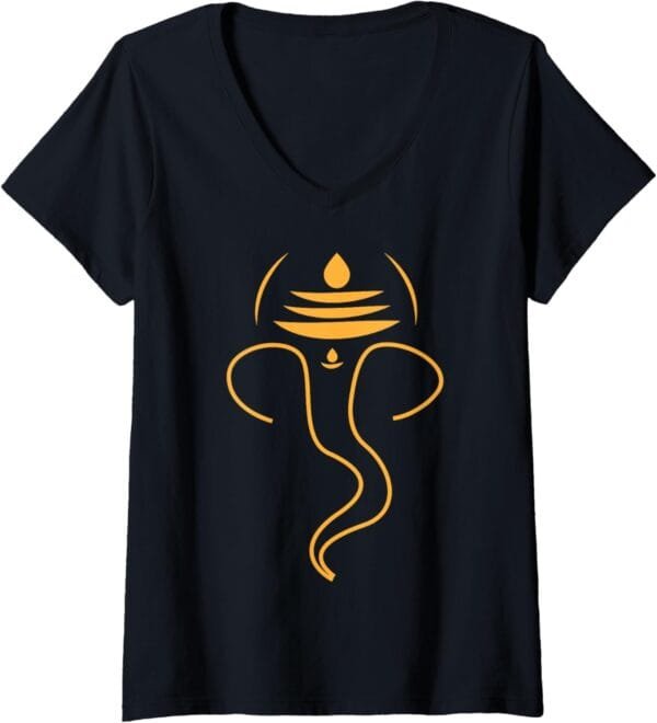 Ganapati, Ganesh, Ganeshotsav Puja V-Neck T-Shirt (Spain)
