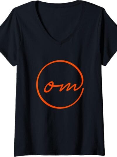 Hinduism Om English, Sacred Pooja Hindu Temple V-Neck T-Shirt (Italy)
