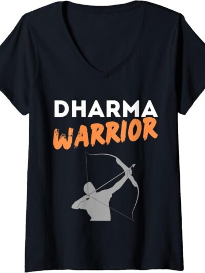 Dharma Warrior – Inspirierende Hindu-Spirituelle, kulturelle V-Neck T-Shirt (Germany)