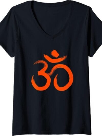 Hinduism Om, Sacred Pooja Hindu Temple V-Neck T-Shirt (Italy)