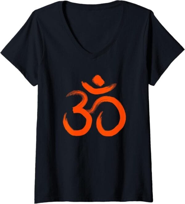 Hinduism Om, Sacred Pooja Hindu Temple V-Neck T-Shirt (Germany)
