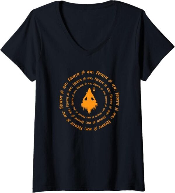 Shiva, Shankar, Maha Shivratri Om Namaha Shivaya Meditating V-Neck T-Shirt (USA)