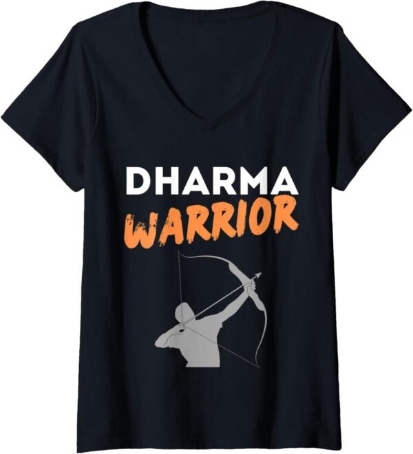 Dharma Warrior – Inspiration spirituelle hindoue, culturelle V-Neck T-Shirt (France)