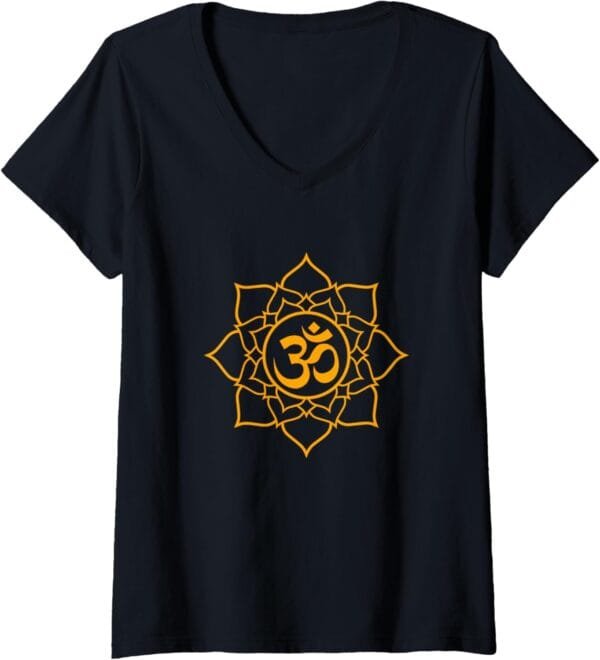 Hinduism Om, Sacred Pooja Hindu Temple V-Neck T-Shirt (Germany)