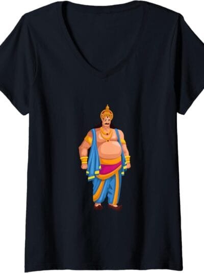 King Mahabali Onam Festival Hindu God Temple Pooja V-Neck T-Shirt (Spain)