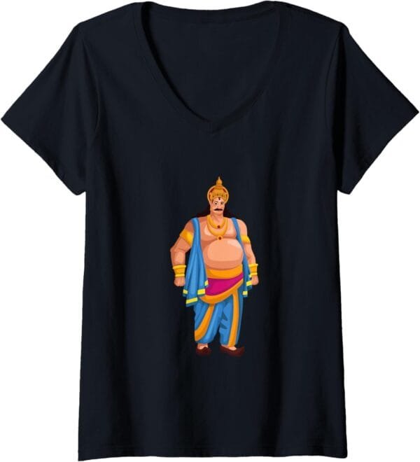 King Mahabali Onam Festival Hindu God Temple Pooja V-Neck T-Shirt (Spain)