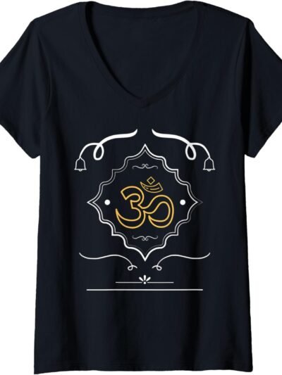 Om | Sacred Designer Hindu Gift V-Neck T-Shirt (Germany)