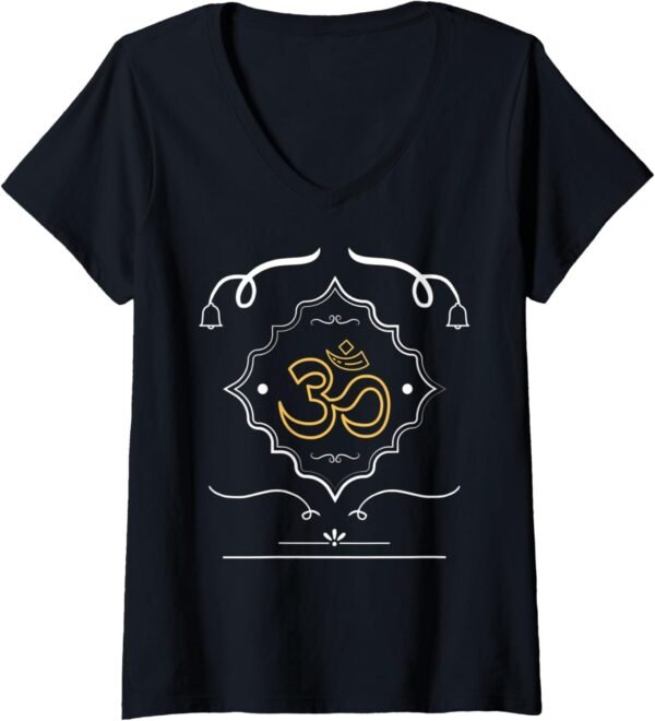 Om | Sacred Designer Hindu Gift V-Neck T-Shirt (Germany)
