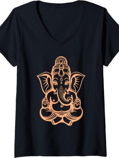 Ganapati, Ganesh, Ganeshotsav Puja V-Neck T-Shirt (Italy)