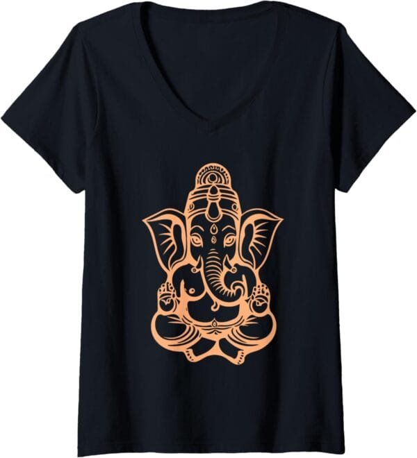 Ganapati, Ganesh, Ganeshotsav Puja V-Neck T-Shirt (Italy)