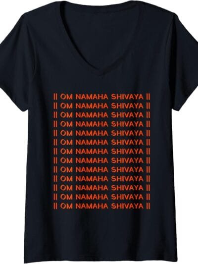 Shiva, Shankar, Maha Shivratri Om Namaha Shivay Hindu Mandir V-Neck T-Shirt (USA)