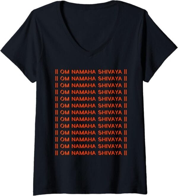 Shiva, Shankar, Maha Shivratri Om Namaha Shivay Hindu Mandir V-Neck T-Shirt (USA)