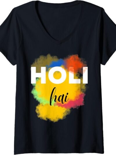 Holi Hai V-Neck T-Shirt (France)