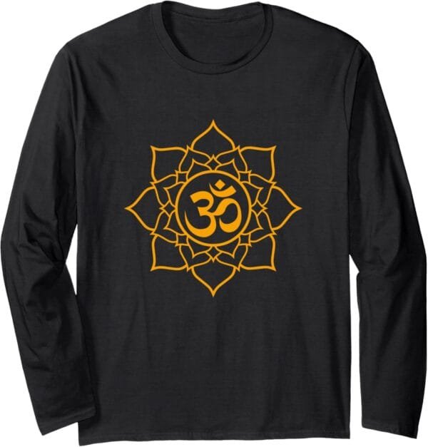 Hinduism Om, Sacred Pooja Hindu Temple Long Sleeve T-Shirt (USA)