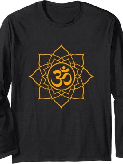 Hinduism Om, Sacred Pooja Hindu Temple Long Sleeve T-Shirt (UK)