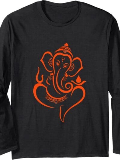 Ganapati, Ganesh, Shree Ganesh Om Ganeshotsav Puja Long Sleeve T-Shirt (Spain)