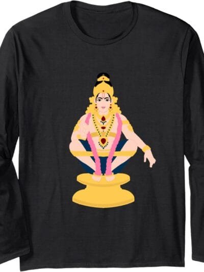 Ayyappa, Ayyappan Hindu God Temple Pooja Long Sleeve T-Shirt (France)