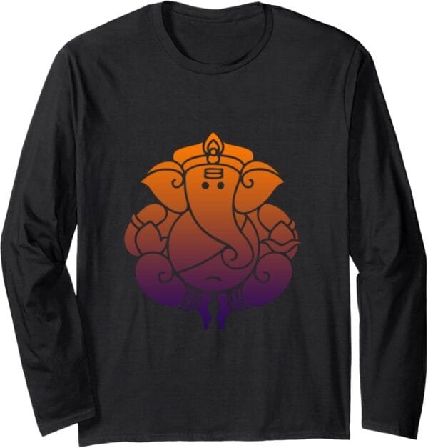Ganapati, Ganesh, Ganeshotsav Puja Long Sleeve T-Shirt (UK)