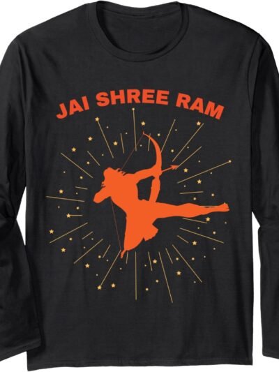 Lord Rama Diwali God Gift for Indian Hindus Jai Shree Ram Long Sleeve T-Shirt (Italy)