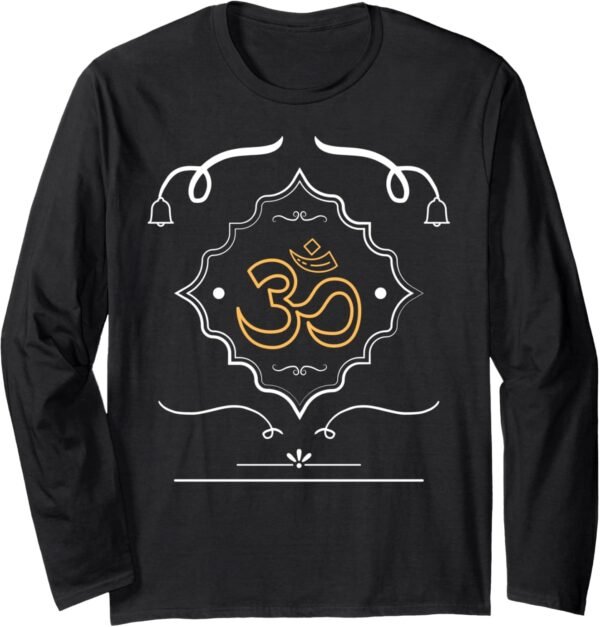 Om | Sacred Designer Hindu Gift Long Sleeve T-Shirt (UK)
