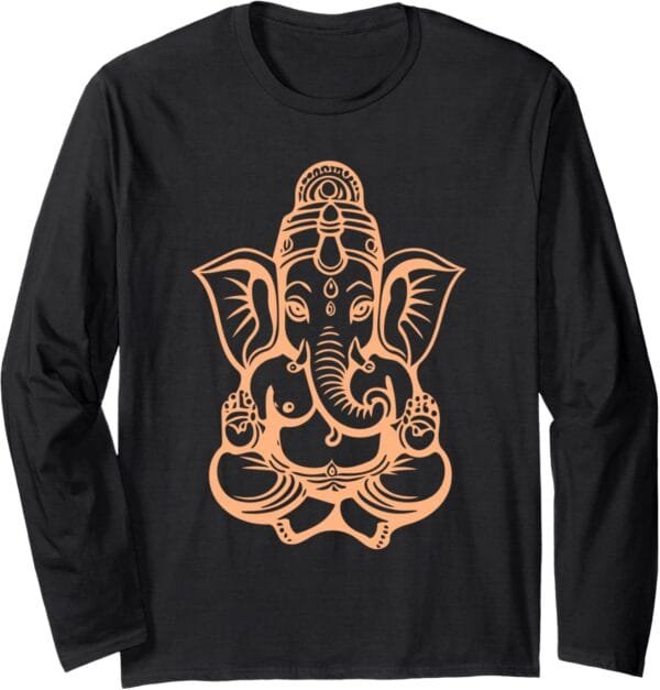 Ganapati, Ganesh, Ganeshotsav Puja Long Sleeve T-Shirt (Italy)