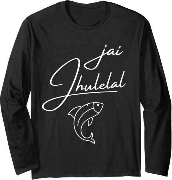 Indian Hindu Wedding Gift for Sindhis Jai Jhulelal God Long Sleeve T-Shirt (USA)
