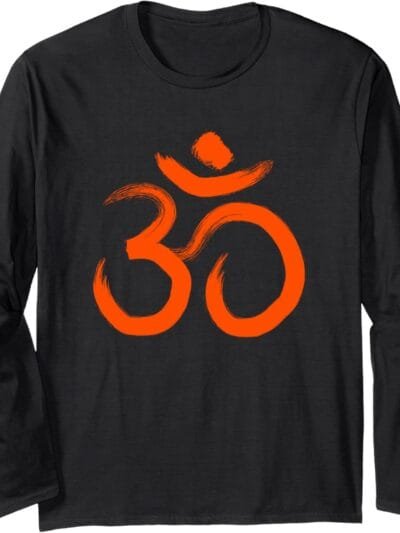 Hinduism Om, Sacred Pooja Hindu Temple Long Sleeve T-Shirt (UK)