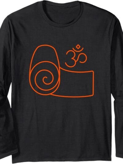Hinduism Om Yoga Mat, Sacred Pooja Hindu Temple Long Sleeve T-Shirt (Japan)