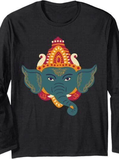 Ganapati, Ganesh, Ganeshotsav Puja Long Sleeve T-Shirt (USA)