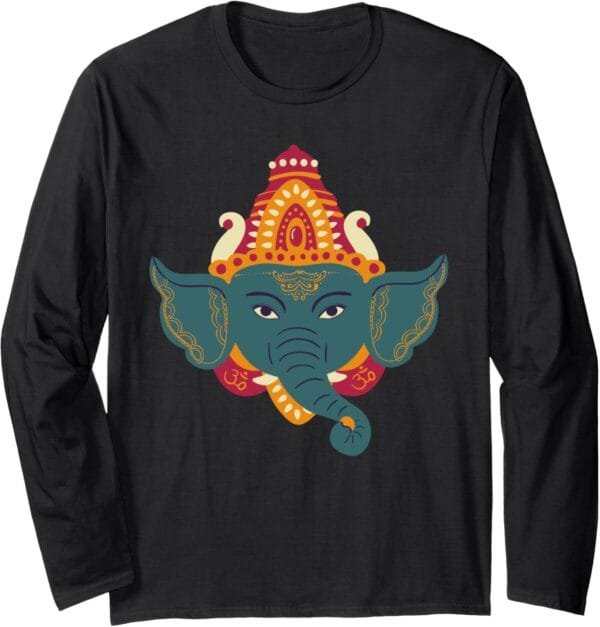 Ganapati, Ganesh, Ganeshotsav Puja Long Sleeve T-Shirt (USA)