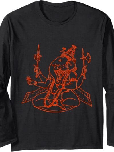 Ganapati, Ganesh, Ganeshotsav Puja Long Sleeve T-Shirt (Germany)