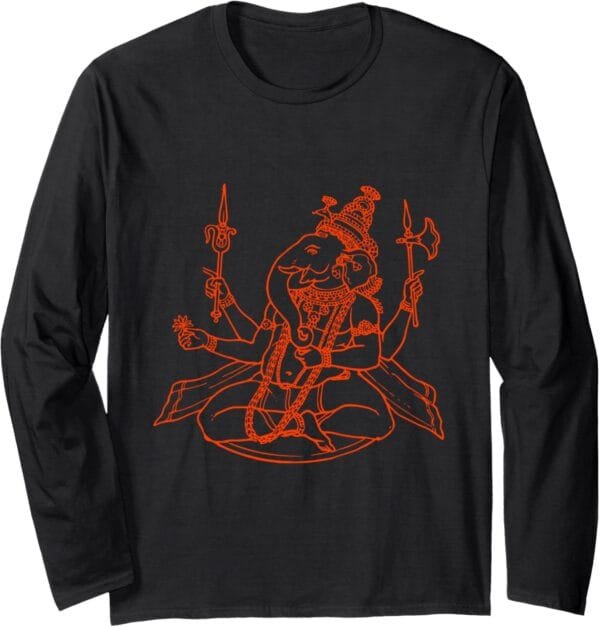 Ganapati, Ganesh, Ganeshotsav Puja Long Sleeve T-Shirt (USA)
