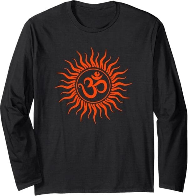 Hinduism Om, Sacred Pooja Hindu Temple Long Sleeve T-Shirt (Spain)