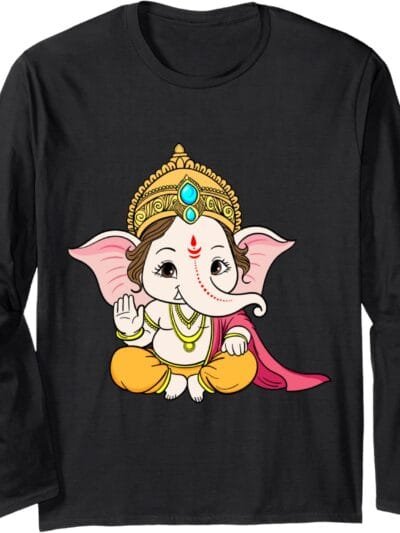 Ganapati, Ganesh, Ganeshotsav Puja Long Sleeve T-Shirt (USA)